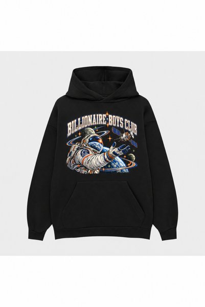 SVART WEAR Billionaire Boys Club Sharp Turn Printed Black Hoodie