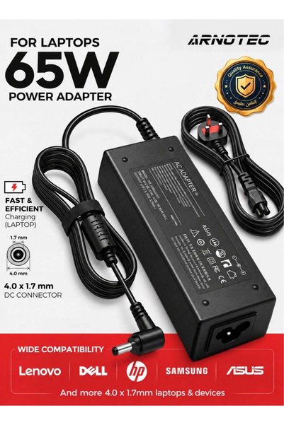 ARNOTEC 20V 65W Laptop Charger for Lenovo, Replacement AC Adapter Ideapad, 3 ...