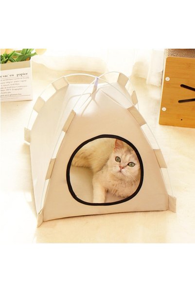 NovalLife Pet Tent Beds, Foldable Indoor Dog House, Cat Bed Cave, Breathable ...