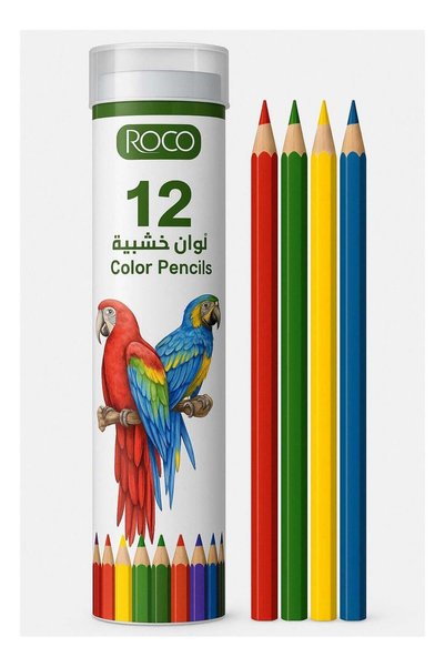 Roco Colored Pencils Set – 12 Vibrant Colors, Smooth & Durable, Premium Art S...
