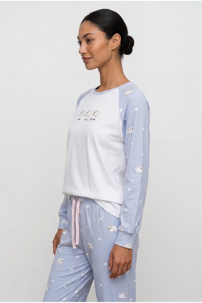 Hays Kadın Pamuklu Uzun Kollu Pijama Üstü