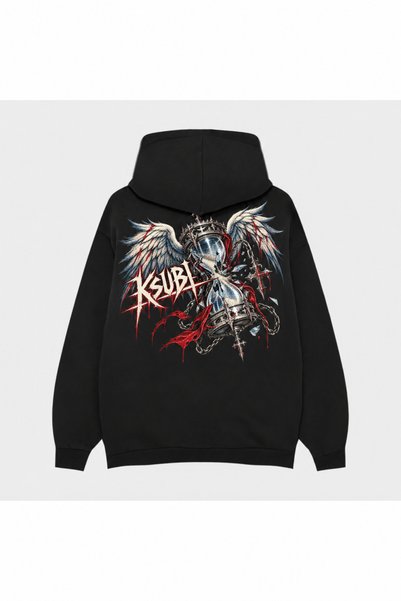 SVART WEAR Ksubi Strong Silhouette Printed Black Hoodie