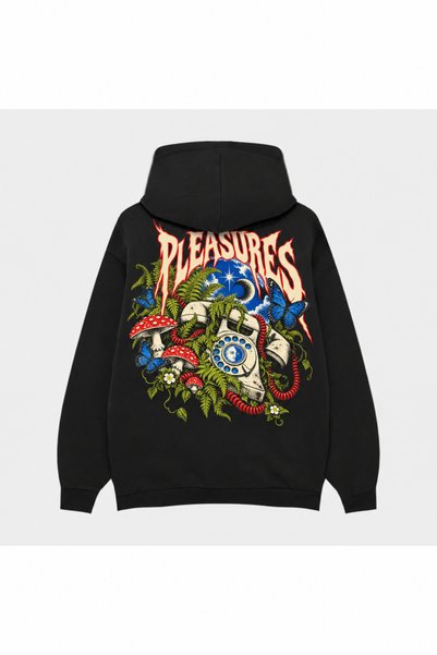 SVART WEAR Pleasures Broken Frame Printed Black Hoodie