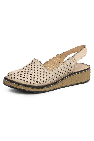 OEM Sandale din piele naturală 11390 bej