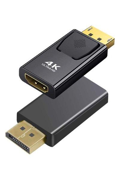 QIRG محول DisplayPort إلى HDMI بدقة 4K، عبوة مزدوجة، محول DP أحادي الاتجاه من...