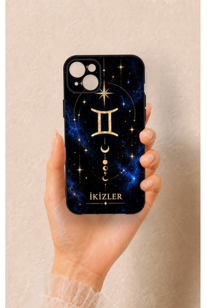 Vip Case iPhone 14 Plus/15 Plus Compatible Silicone Case with a Gemini-Themed...