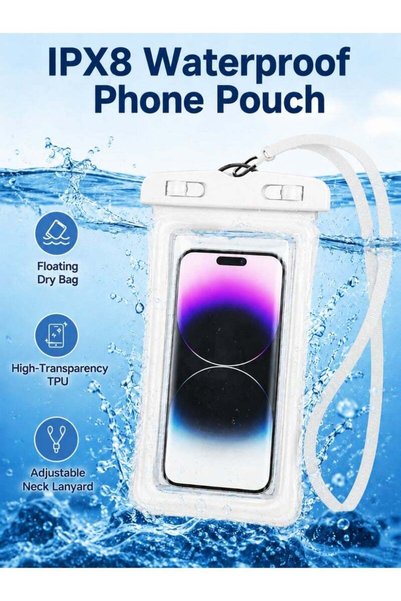 Digipace Universal Waterproof Phone Pouch, Lanyard Dry Bag Case, up to 16.5 c...