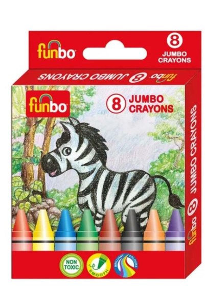 Funbo Jumbo Crayons ST=8 Pack of 8