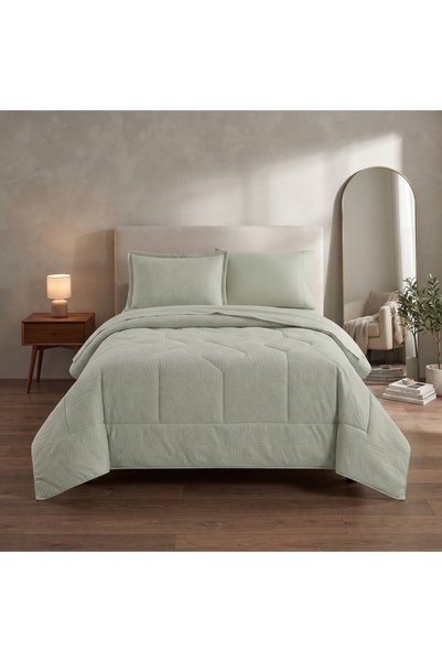 smart home Winter Bedspread Set 1/2 4-Piece 100% Velvet, Quilted and Padded w...