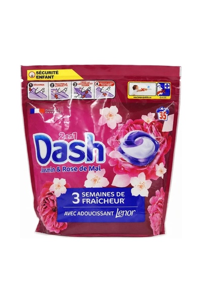 Dash Detergent de rufe capsule 2in1 Jasmin & Rose de Mai, 35 spalari, 35 buca...