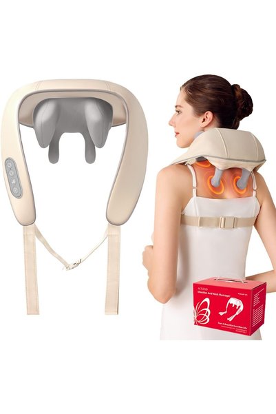 UANDME Neck Massager for Pain Relief Deep Tissue, Cordless 6D Kneading Massag...
