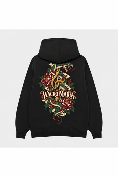SVART WEAR Wacko Maria Cityscape Printed Black Hoodie