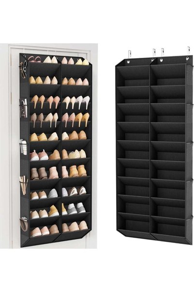 Ru syanl Over the Door Shoe Organizer with 20 Large Pockets & 10 Side Pockets...