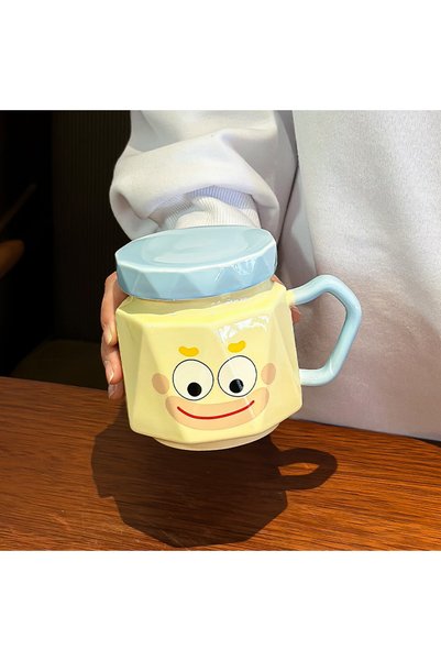 Generic Brand Cute Clown Diamond Ceramic Mug with Lid Novelty Couple Birthday...