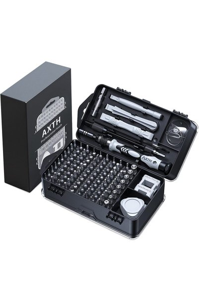 AXTH Set de șurubelnițe magnetice de precizie 115 în 1, 100 de biți din oțel ...