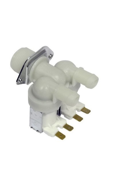 OEM Supapă solenoidă mașină de spălat cu 2 ieșiri 180 °   Compatibil 2X15MM