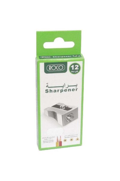Roco Pack of 12 Pocket Sharpeners (1 Hole-Silver)