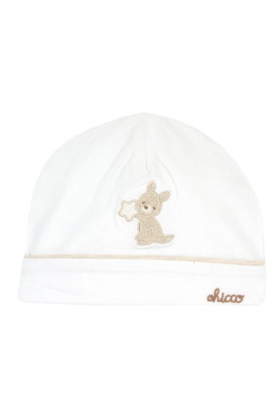 Chicco Caciulita bebe din jerse, Alb 2, 16382-66MFCI