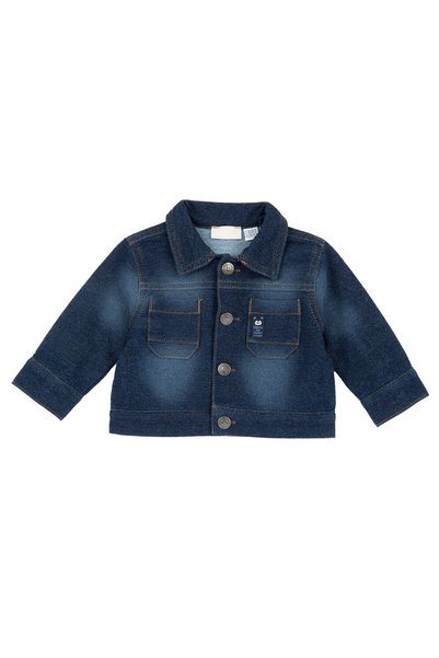 Chicco Jacheta copii din denim stretch, Albastru Inchis, 87805-66MFCO