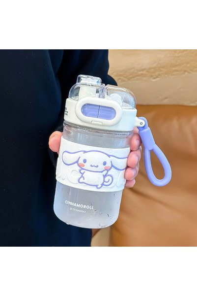 Generic Brand كوب بلاستيكي للأطفال مزود بشفاطة مزدوجة، مقاوم للسقوط، زجاجة مي...
