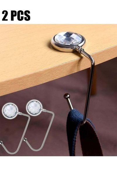 HYAWGE HY 2 Pack Creative Portable Bag Holder Hooks, Table Bag Hanger for Wom...