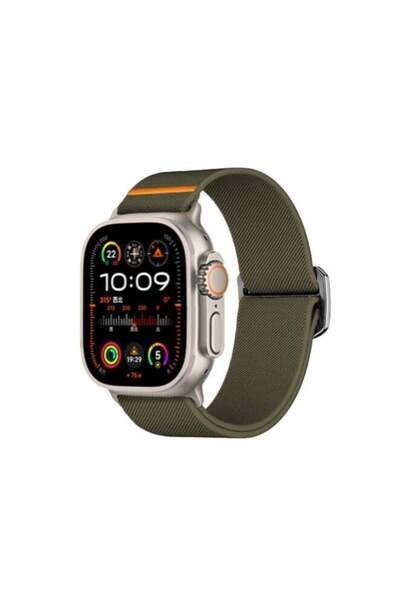 HablTech Nylon Elastic Braided Strap for Apple Watch 44mm/45mm/46mm/49mm Soft...