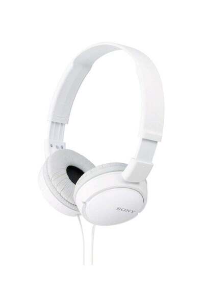 Sony سماعات رأس سلكية MDR-ZX110 بيضاء اللون، توضع على الأذن