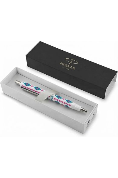 Parker Parker Victor Fountain Pen with Blue and Pink Geometric Patterns