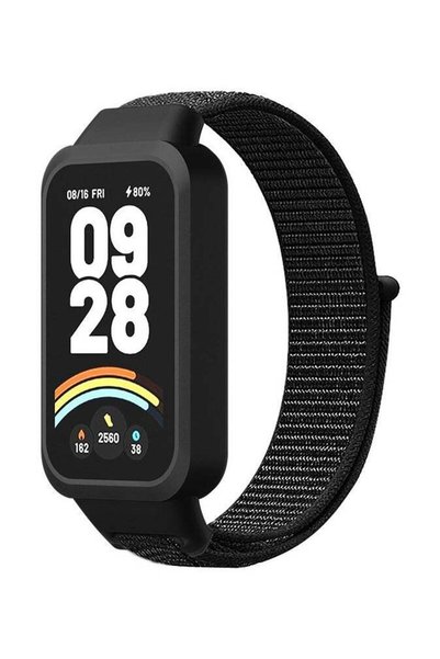 HablTech Nylon Strap Compatible with Xiaomi Mi Band 9 Active(Pink)