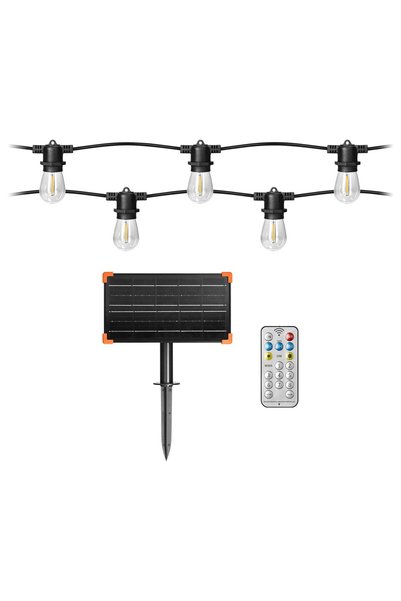 Virone Ghirlandă luminoasă decorativă solară cu LED-uri, 10m, E27, 10 becuri,...