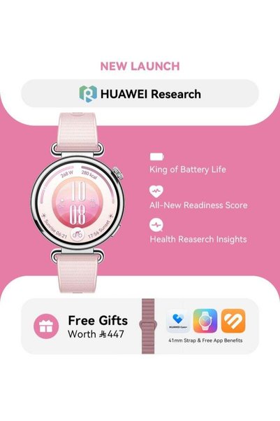 Huawei eKit ساعة هواوي واتش جي تي 7 الذكية، مقاس 41 ملم، ملك عمر البطارية، مق...