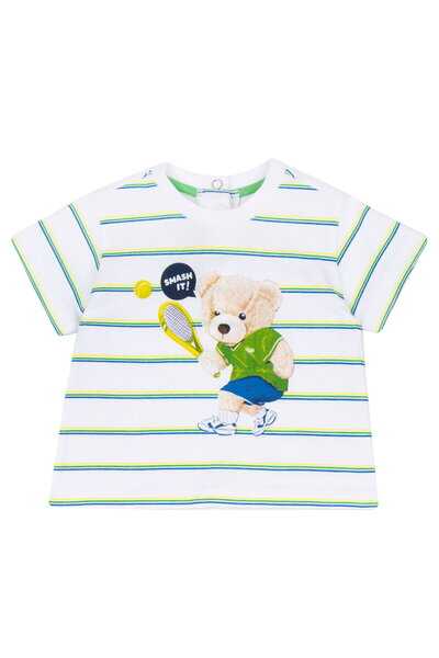 Chicco Tricou copii Chicco, Alb Cu Albastru, 05670-66MFCO