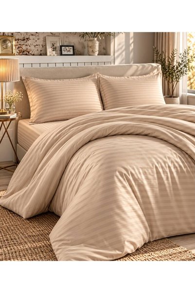 Ucarehome Cotton Satin Soft Touch Premium Double Bed Duvet Cover Set (4 Piece...