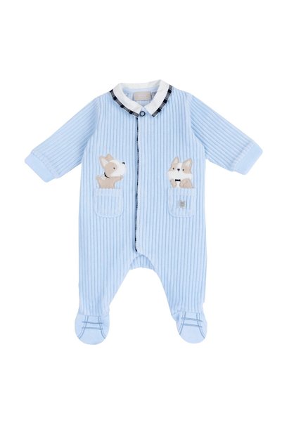 Chicco Salopeta bebelusi din velur, bleu, 27186-67MFCI