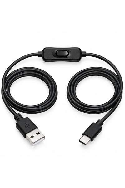 Lunatic 1160 Usb Type C Açma Kapama Anahtarlı Güç Data Kablosu 1 Metre On/Off Tuşlu Düğmeli