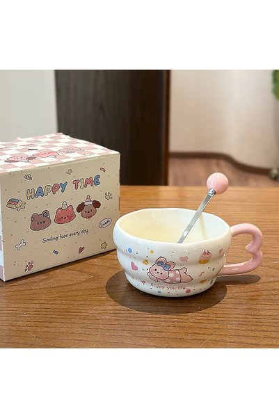 Generic Brand كوب سيراميك للحليب والقهوة، مناسب للاستخدام في المنزل والمكتب، ...