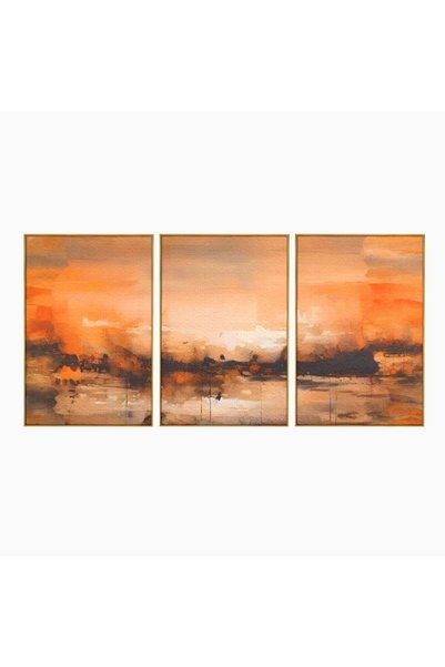 Luxcanva Set 3 Tablouri Canvas Lumina Si Intuneric 240x120 cm (3 x 80x120) cu...