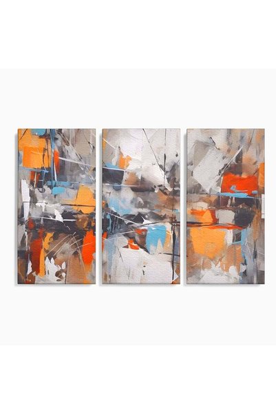 Luxcanva Set 3 Tablouri Canvas Un Dans Al Culorilor 150x100 cm (3 x 50x100) p...