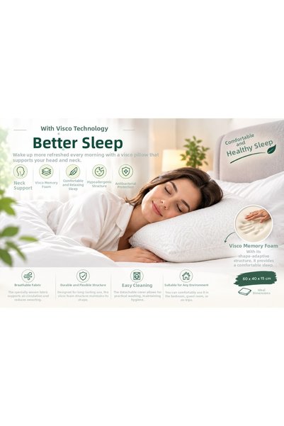 Rafadi Orthopedic Visco Pillow – Memory Foam That Conforms to the Body's Shape