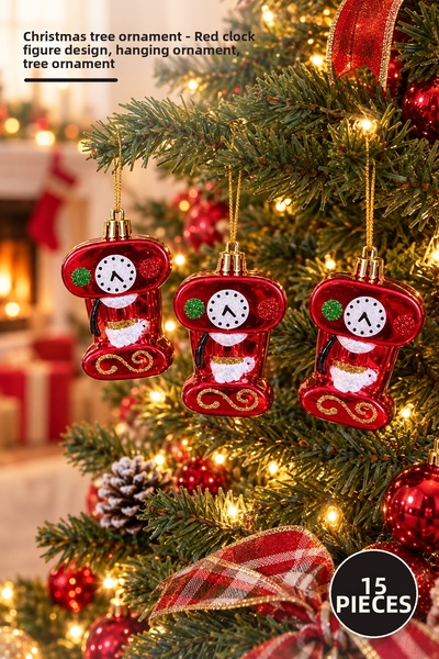 Yenilig Set of 15 New Year's Hanging Ornaments – Christmas Decorations Featur...