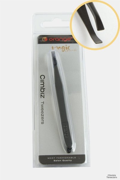 ZERO LAND ILKESTOR Orange Narrow-Tip (232253) Tweezers, Black