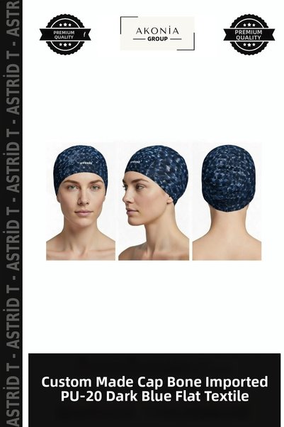 Generic Brand Custom-Made Cotton Headband, Imported PU-20, Navy Blue, Solid C...
