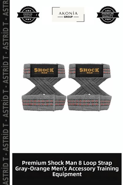 Generic Brand Premium Shock Man 8-Loop Strap Gray-Orange Men's Accessory Work...