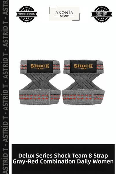 Generic Brand Deluxe Series Shock Team 8 Strap Gray-Red Combination Everyday ...