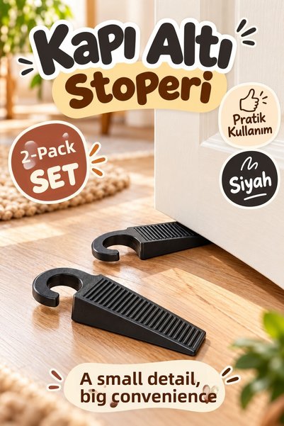 OpenCity 2 bucăți opritoare negre pentru sub ușă, cu design cu pană zimțată, ...