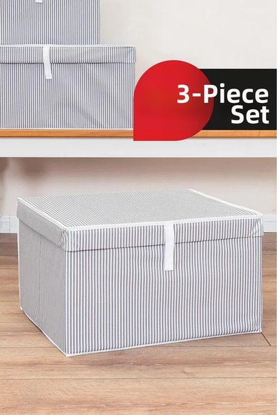 Tasarım (3 Pcs) Multi-Purpose Box Maxi Size Interlining 50*40*30 cm