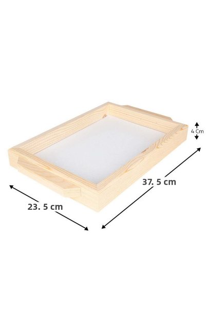 STAR FILM Sublimation-Printed Wooden Tray - Natural Pine