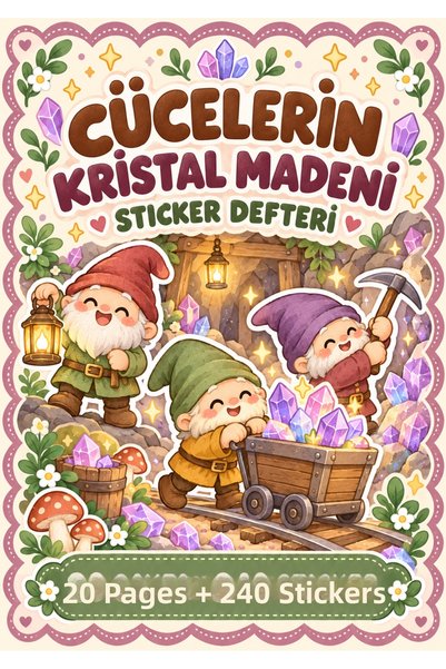 Rana İkra Art Caietul de autocolante „Mina de cristal a piticilor” (20 de pag...