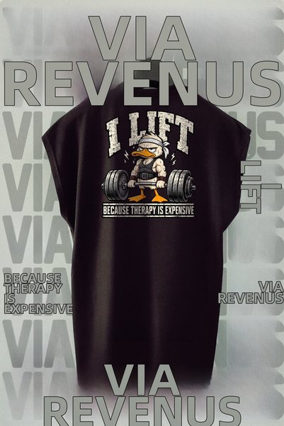 Vordevia «I Lift Because Therapy is Expensive» – Αθλητικό μπλουζάκι χωρίς μαν...