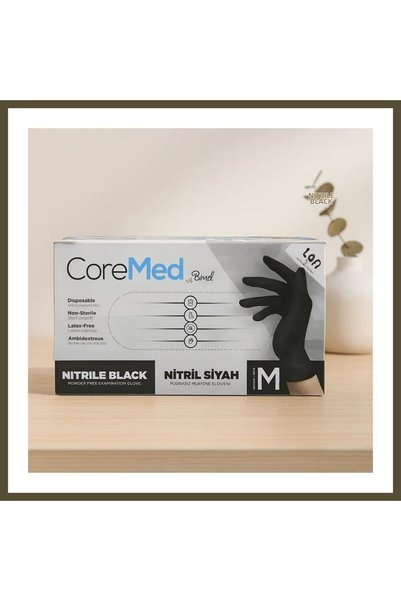 northcity n Nitrile Examination Gloves, Black, Size M, Powder-Free, Pack of 1...